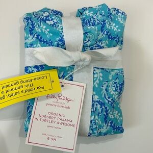 NWT Lilly Pulitzer Turtley Awesome Organic Nursery Pajama size 6-9months